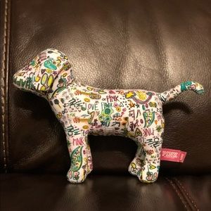 Pink Victoria’s Secret Stuffed Plush Graffiti Dog